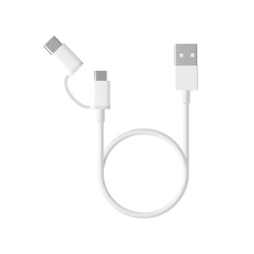 Cavo Dati Xiaomi Mi SJV4083TY 2 In 1 USB Cable Micro USB to Type C 30cm