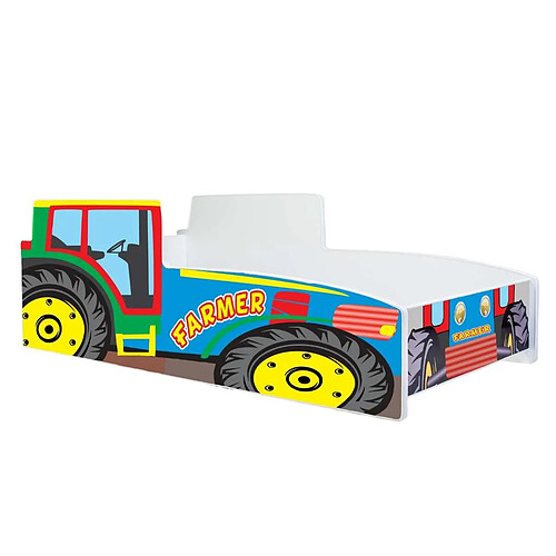 Kobi Lit enfant Tracteur coloré 140x70