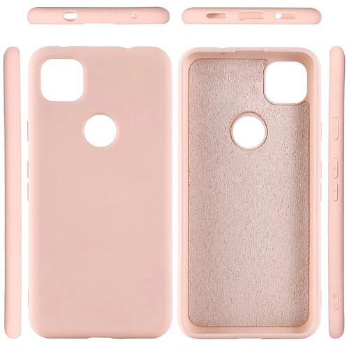 Coque en silicone liquide souple rose pour votre Google Pixel 4a