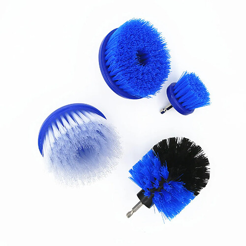 INF Brosses à récurer pour perceuse pack de 4 Bleu