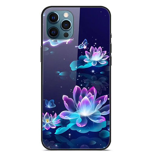 Coque en TPU anti-rayures Lotus lumineux pour votre iPhone 13 Pro 6.1 pouces