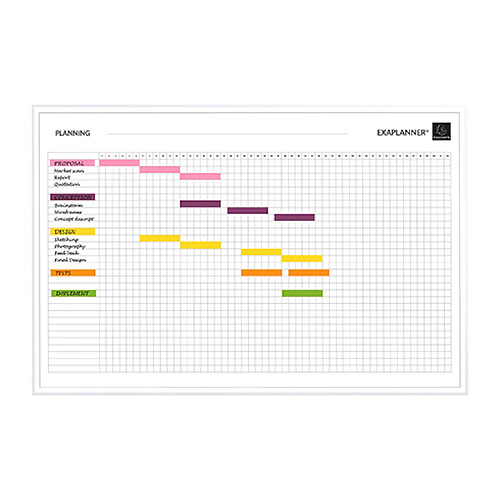 Planning magnétique Projet 59 x 90 cm Exacompta