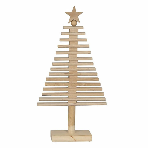 BigBuy Christmas Sapin de Noël Naturel Bois de paulownia 42 x 12 x 82 cm