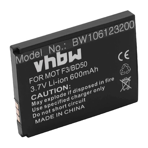 Vhbw Batterie LI-ION pour MOTOROLA MotoFone F3