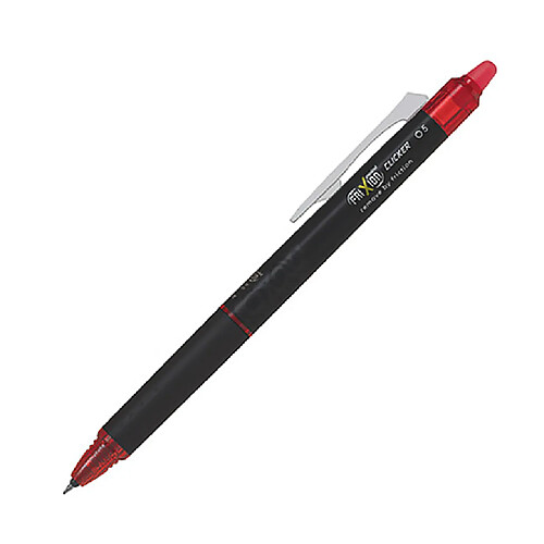 Stylo roller Pilot FriXion Point Clicker effaçable rétractable pointe 0,7 mm - écriture fine - rouge