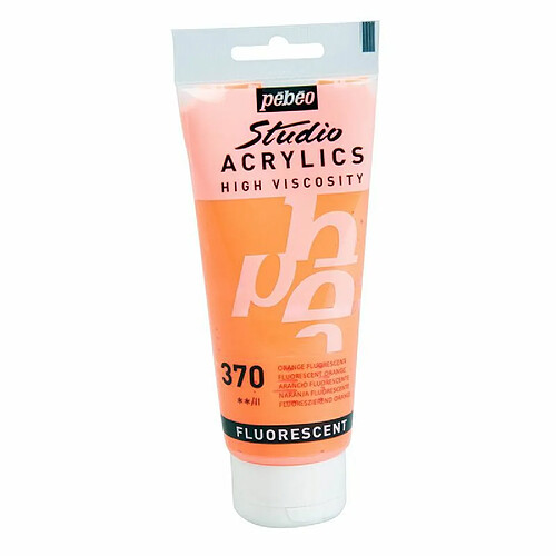 Pebeo Peinture acrylique fluorescente - Orange - 100 ml