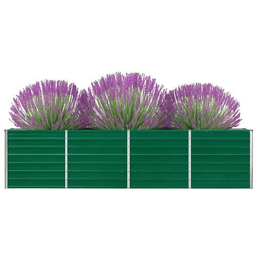 Maison Chic Jardinière,Bac à fleurs - pot de fleur 320x40x77 cm Acier galvanisé Vert -GKD91572