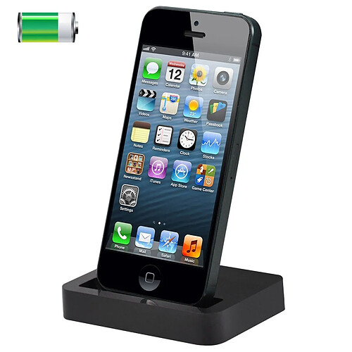 Station d'accueil usb noir dock de synchronisation chargeur iphone 5 accessoire - YONIS