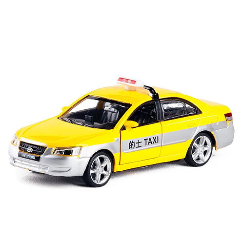 Universal 1: 32 Modèle en alliage de taxi moderne, simulant le son de la moulage sous pression et la décoration du modèle de retour léger, livraison gratuite | Voiture jouet de moulage sous pression (jaune)