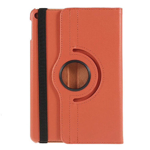 Etui en PU litchi avec support orange pour votre Apple iPad mini (2019) 7.9 pouces