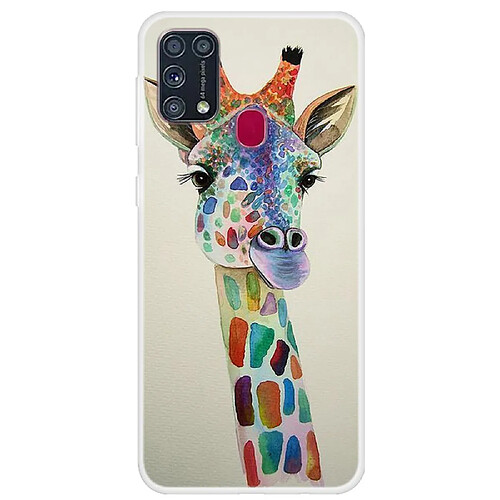 Coque en TPU impression de motifs souple girafe pour votre Samsung Galaxy M31