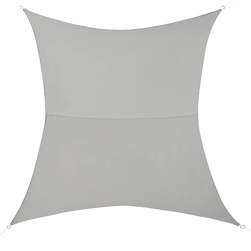 Voile d'Ombrage Lerma Rectangulaire Gris Clair 2 x 4 m [en.casa]