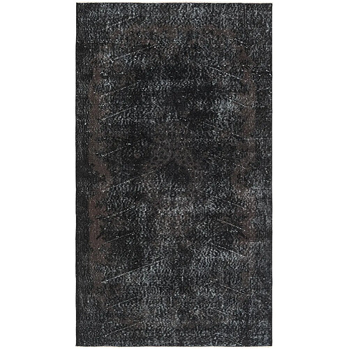 Vidal Tapis de laine 203x114 noir Ultra Vintage