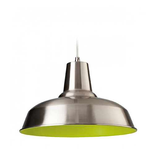 Luminaire Center Suspension Smart, acier brossé / vert