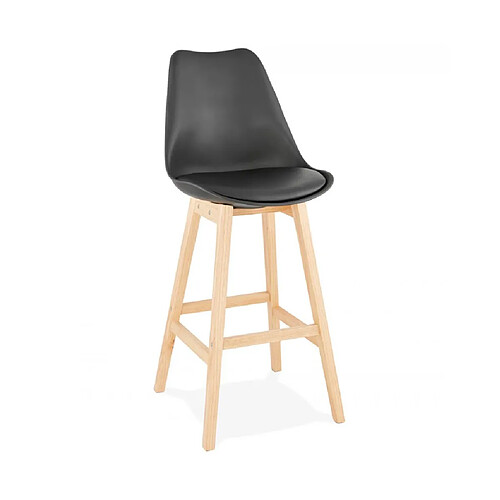 Kokoon Design Tabouret de bar design APRIL BLACK 48x56x112 cm