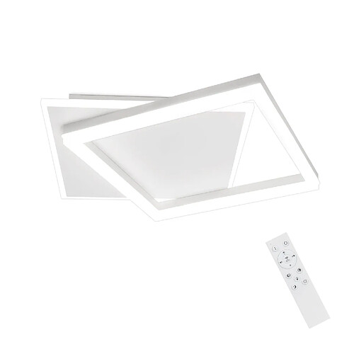 Autres Temps ZMH Plafonnier LED Plafonnier LED - 44W Dimmable Square White Bedroom