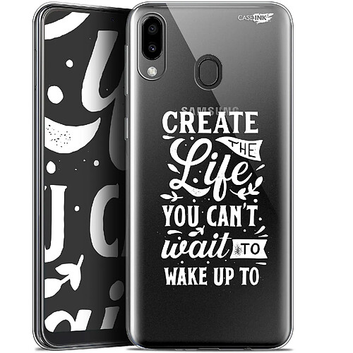 Caseink Coque arrière Samsung Galaxy M20 (6.3 ) Gel HD [ Nouvelle Collection - Souple - Antichoc - Imprimé en France] Wake Up Your Life