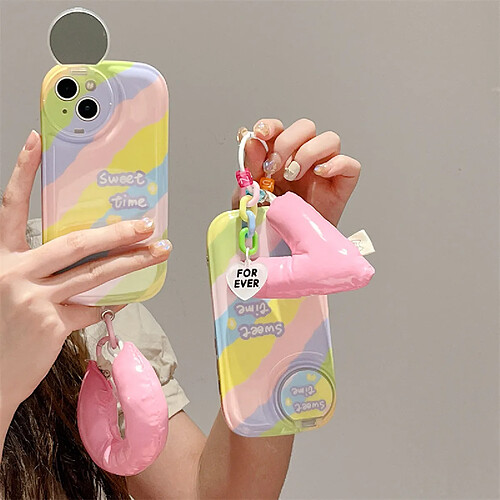 GUPBOO Étui pour iPhone13ProMax Étui souple pour téléphone portable Love Girl en carton ondulé coloré