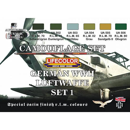 Lifecolor Peintures German Wwii Luftwaffe Set 1