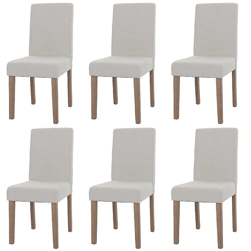 Decoshop26 Chaises Bouclé - Crème