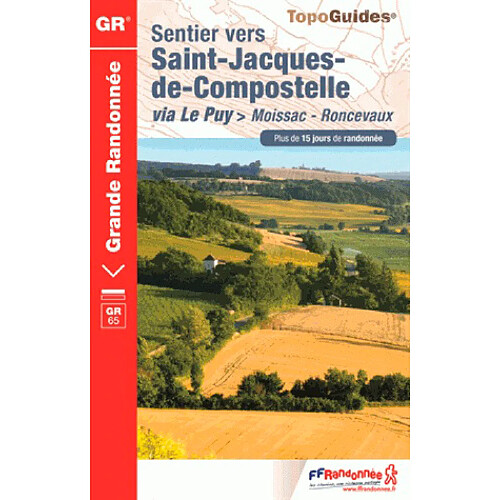 Sentier vers Saint-Jacques-de-Compostelle. Via Le Puy : Moissac-Roncevaux, GR 65 : plus de 15 jours de randonnée · Occasion