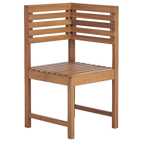 Beliani Chaise de jardin TREIA Bois Bois clair