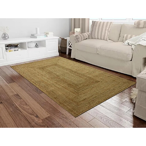 Vente-Unique Tapis rectangle 100% jute tressé - 200 x 290 cm -Naturel - JAYA