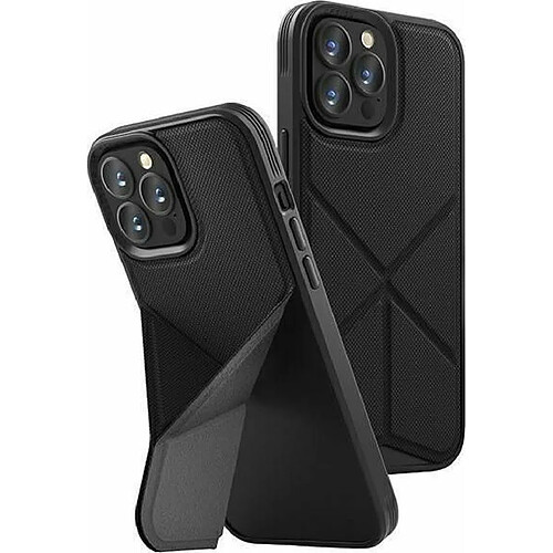 UNIQ TRANSFORMA - Coque de Protection Anti-Choc avec Support Réglable (iPhone 13 Pro Max, Black)