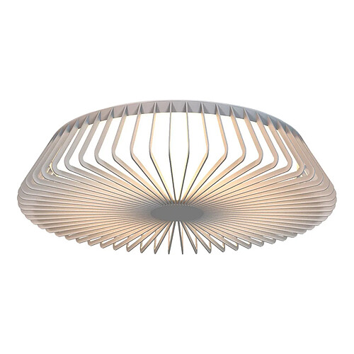 Inspired Plafonnier rond de 63 cm (lumière uniquement), LED 80 W, blanc accordable 2 700-5 000 K, 3 500 lm, télécommande, blanc, 3 ans de garantie