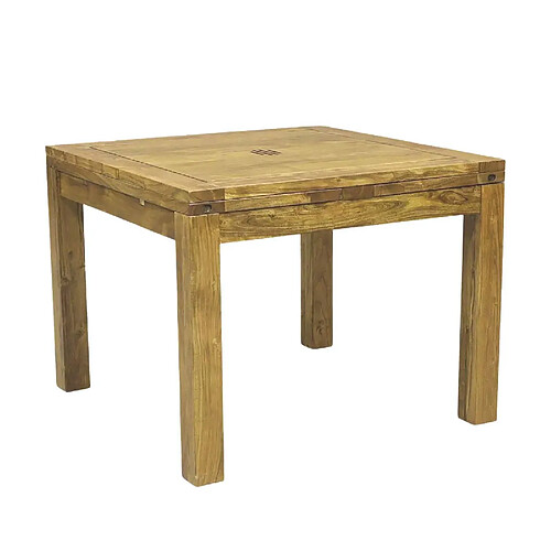 BOIS & CHIFFONS Table carrée 70x70 à rallonges