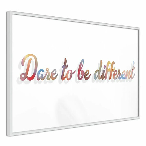 Paris Prix Affiche Murale Encadrée Dare to Be Yourself 90 x 60 cm Blanc