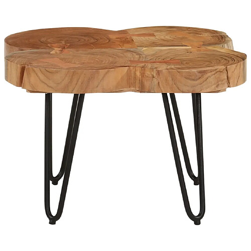 ComfortXL Table Basse 36 Cm 4 Troncs Bois D'acacia Massif