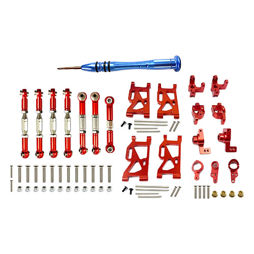 Mise à Niveau Du Moyeu De Direction Du Bras De Suspension Pour WLTOYS 144001 1/14 RC Voiture Rouge