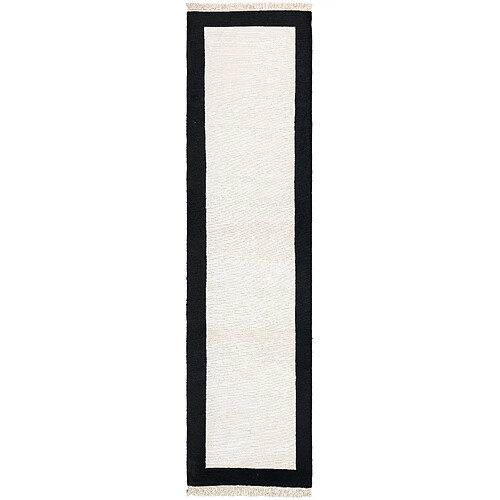 Vidal Tapis de couloir en laine 307x79 noir Darya