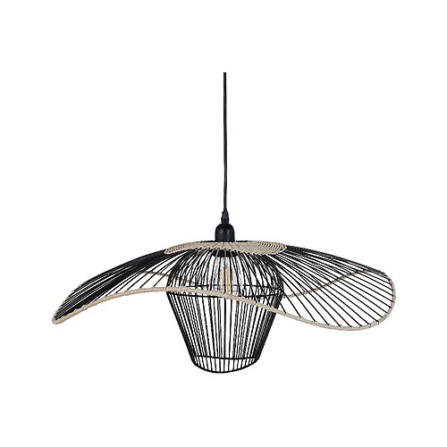 Beliani Lampe suspension LUNGA Métal Noir