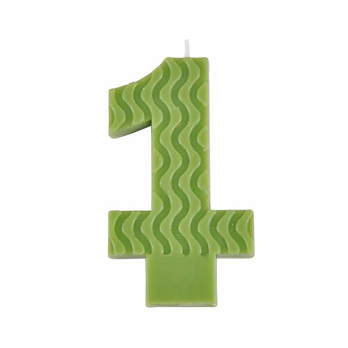 Paris Prix Bougie d'Anniversaire en Cire d'Abeille Chiffre 1 8cm Vert