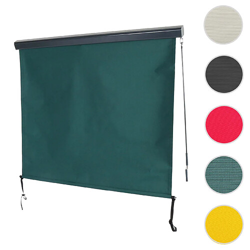 Mendler Store vertical HWC-F42, store vertical, tissu protection UV 50 ~ 250x180cm, bleu-vert