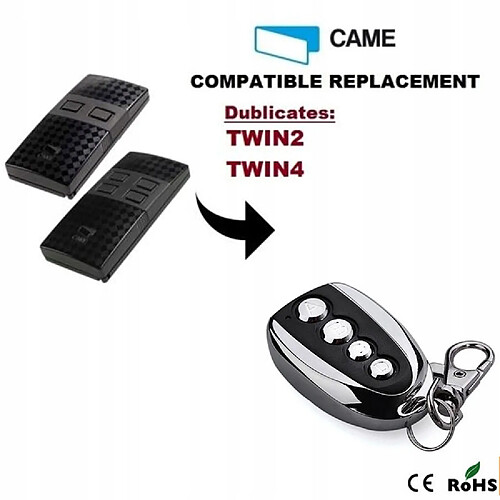 GUPBOO Télécommande Universelle de Rechange CAME TWIN2 TWIN4 Télécommande 433.92mhz Porte de garage Ca