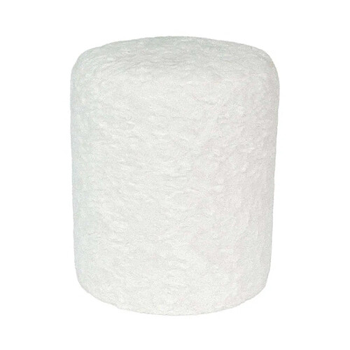 LEITMOTIV Pouf en tissu Tierno blanc.