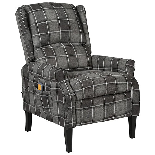 Maison Chic Fauteuil de massage inclinable,Fauteuil luxe de relaxation Gris Tissu -MN90563