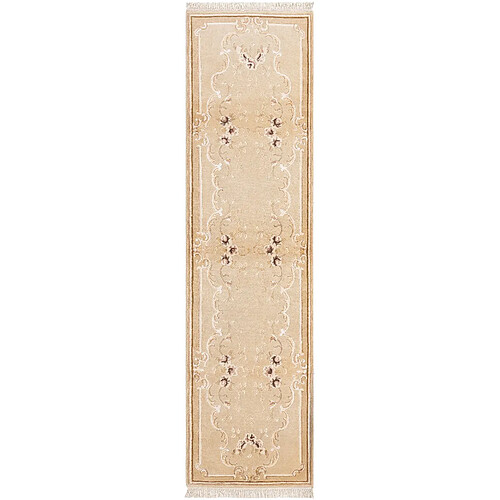 Vidal Tapis de couloir en laine 295x79 beige Darya