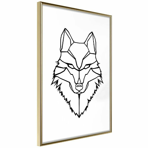 Paris Prix Affiche Murale Encadrée Wolf Look 30 x 45 cm Or