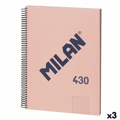 Carnet Milan 430 Rose A4 80 Volets (3 Unités)