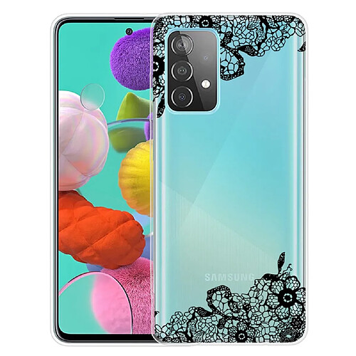 Coque en TPU antichoc fleur en dentelle pour votre Samsung Galaxy A23 5G