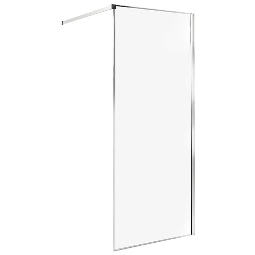 Beliani Parois de douche WASPAM 80 x 190 cm Argenté