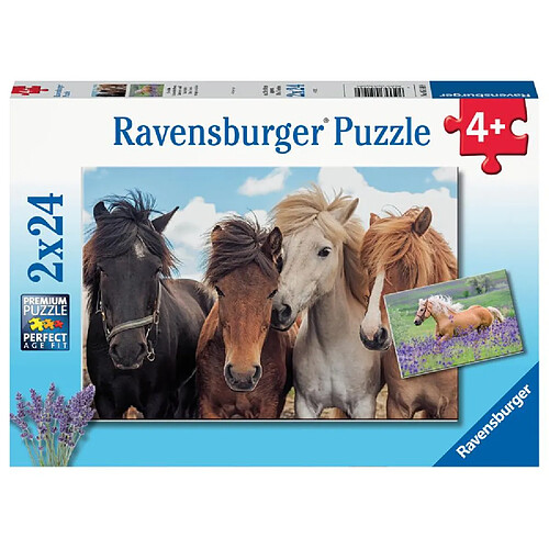 Ravensburger 2x24p l'amour des chevaux