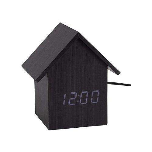 Karlsson Réveil led en bois House noir.