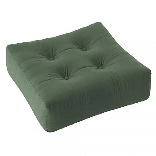 Inside 75 Pouf futon standard MORE POUF coloris vert olive