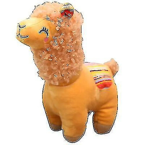 Universal 35 cm peluche marron jouet mignon sourire alpaga cadeau anniversaire enfant az15586