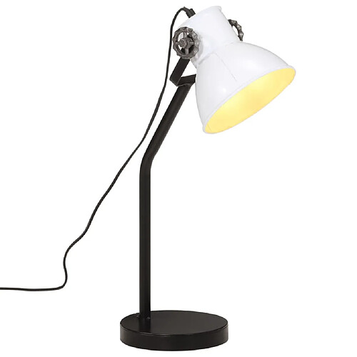 vidaXL Lampe de bureau 25 W blanc 17x17x60 cm E27